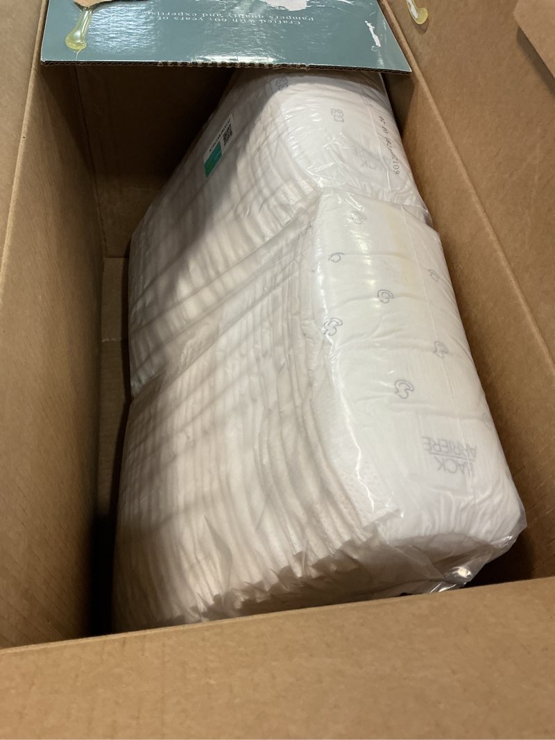 Condition photo showing As Is for pampers amore, size 4 (15-34 lbs), 108 count, our best diaper – hypoallergenic & fragrance free, up to 100% leakproof, soft as cashmere size 4 108