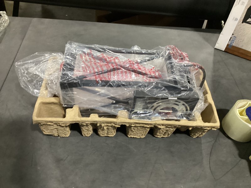 Condition photo showing As Is for quoizel saint elias 1-light 14.25-in h matte black outdoor wall light