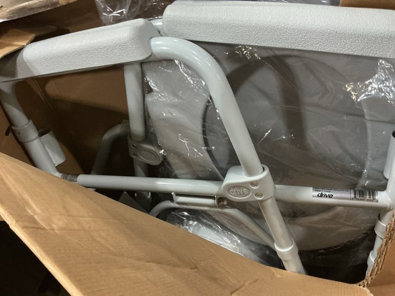 Condition photo showing As Is for commode, folding,1/cs