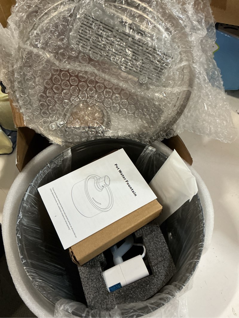 Condition photo showing Good Condition for Wireless Cat Water Fountain, 3L/102oz Automatic Cordless Pet Fountain, Intelligent Motion Sensor, 304 Stainless Steel Tray, Ultra Quiet Pump, for Cats & Dogs, Indoor & Outdoor