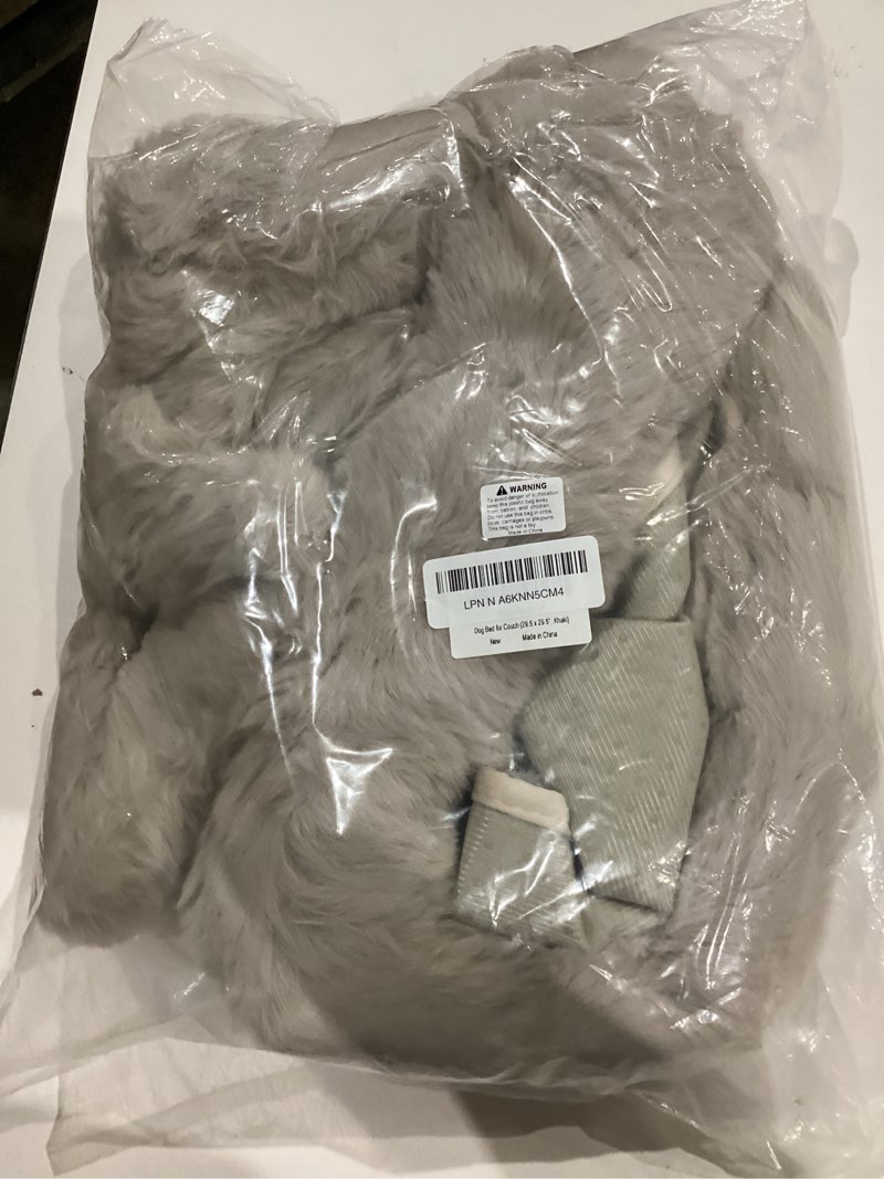 Condition photo showing Good Condition for Calming Dog Bed for Couch, 29.5 x 29.5 inch, Non-Slip Rabbit-Velvet Dog Sofa Mat for Furniture Prote