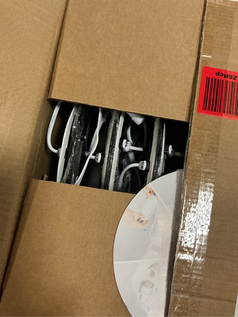 Condition photo showing New/Like New for ensenior 12 pack 6 inch led recessed ceiling light black, dimmable, 2700k-5000k 5cct, 1200lm 12w 120v, high brightness canless wafer downlight - etl&fcc&ic 6 inch 2700k/3000k/3500k/4000k/5000k - 5cct black