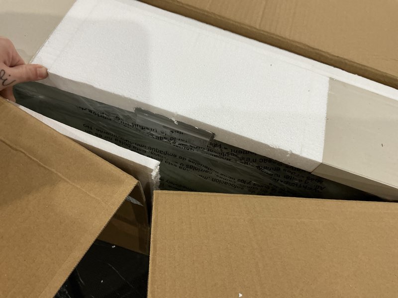 Condition photo showing Good Condition for tokeshimi 24x30 recessed medicine cabinet with lights mirror, 3-color stepless dimmable led mirror medicine cabinet with electrical outlets and defog, in wall mirror with storage 30"l x 24"w black