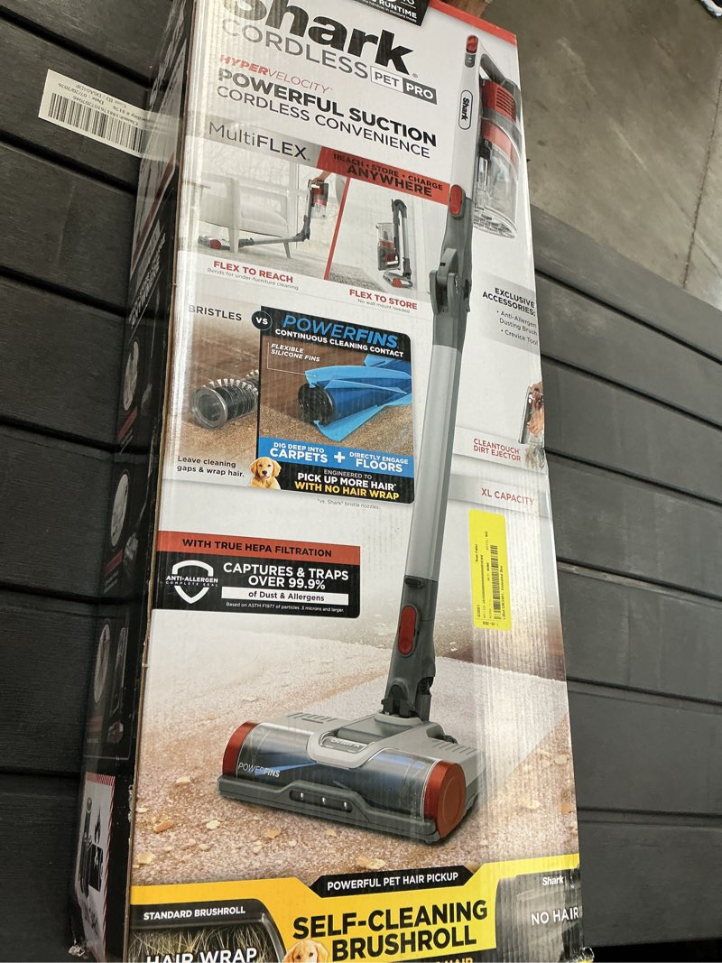 Condition photo showing As Is for shark uz355h pet pro cordless stick vacuum, powerfins brushroll and multiflex