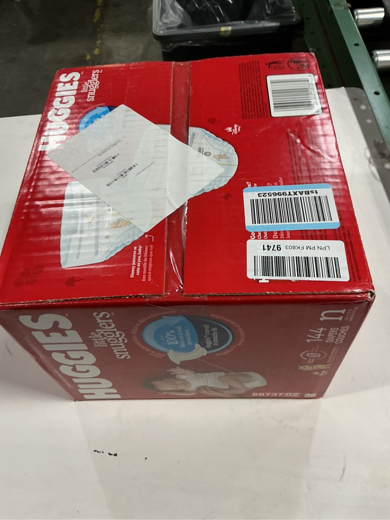 Condition photo showing New/Like New for Huggies Size Newborn Diapers, Little Snugglers Baby Diapers, Size Newborn (up to 10 lbs), 144 Count, Packaging May Vary
