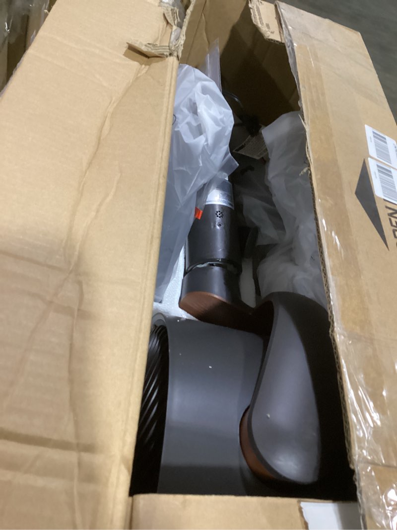 Condition photo showing As Is for Dreo Fan for Bedroom, 120° Oscillating Standing Fans, Quiet Floor Fan with DC Motor, 100ft Pedestal Fans for Room, 9 Speeds, 4 modes, 20dB, 120° Manual Vertical, 37-42" Adjustable Height, 9H Timer Grey