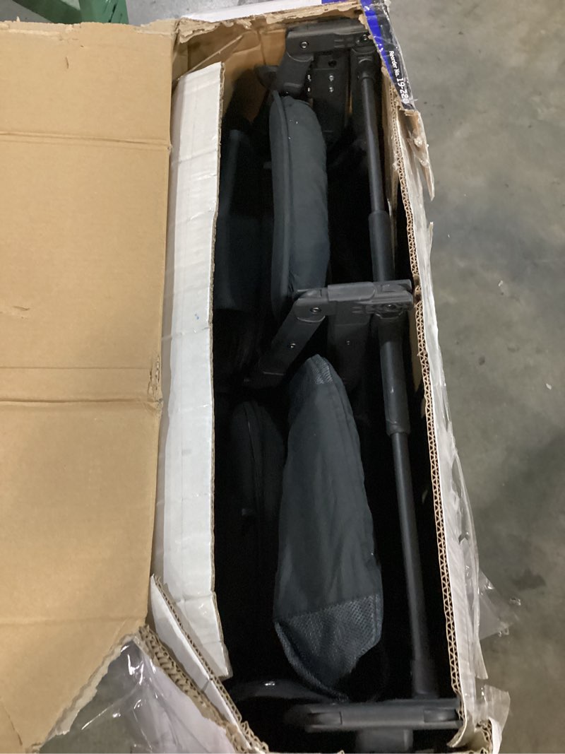 Condition photo showing As Is for UPPAbaby Minu Duo Side-by-Side Double Stroller - Lightweight + Compact Design for Travel - Easy Fold- from Birth to Toddler - Independent Recline - Jake (Charcoal/Carbon Frame/Black Leather)