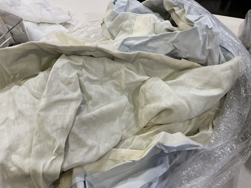 Condition photo showing Good Condition for european linen true blackout curtain, 96x84, ivory(of 1)