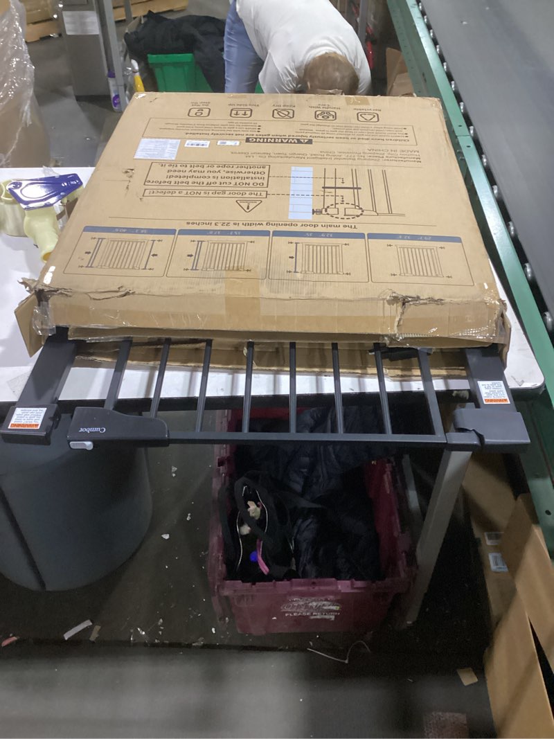 Condition photo showing New/Like New for Cumbor 2 Pack 29.7-40.6" Baby Gate for Stairs, Mom's Choice Awards Winner-Auto Close Dog Gate for doorways, Pressure Mounted Pet Gates Indoor, Easy Walk Thru Wide Safety Child Gate for Dog, Black Black 29.7-40.6"W x 30.5"H (2 Pack )