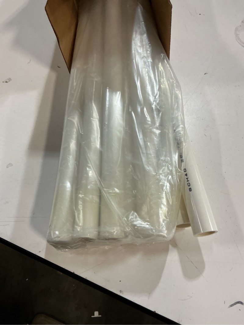 Condition photo showing As Is for 10 pcs 3/4 inch pvc pipe, 17 inch long schedule 40 pvc pipes for diy projects, furniture grade pvc pipe for greenhouse garden farm workshop shelves furniture frame, white 3/4" x 17"l x 10pcs