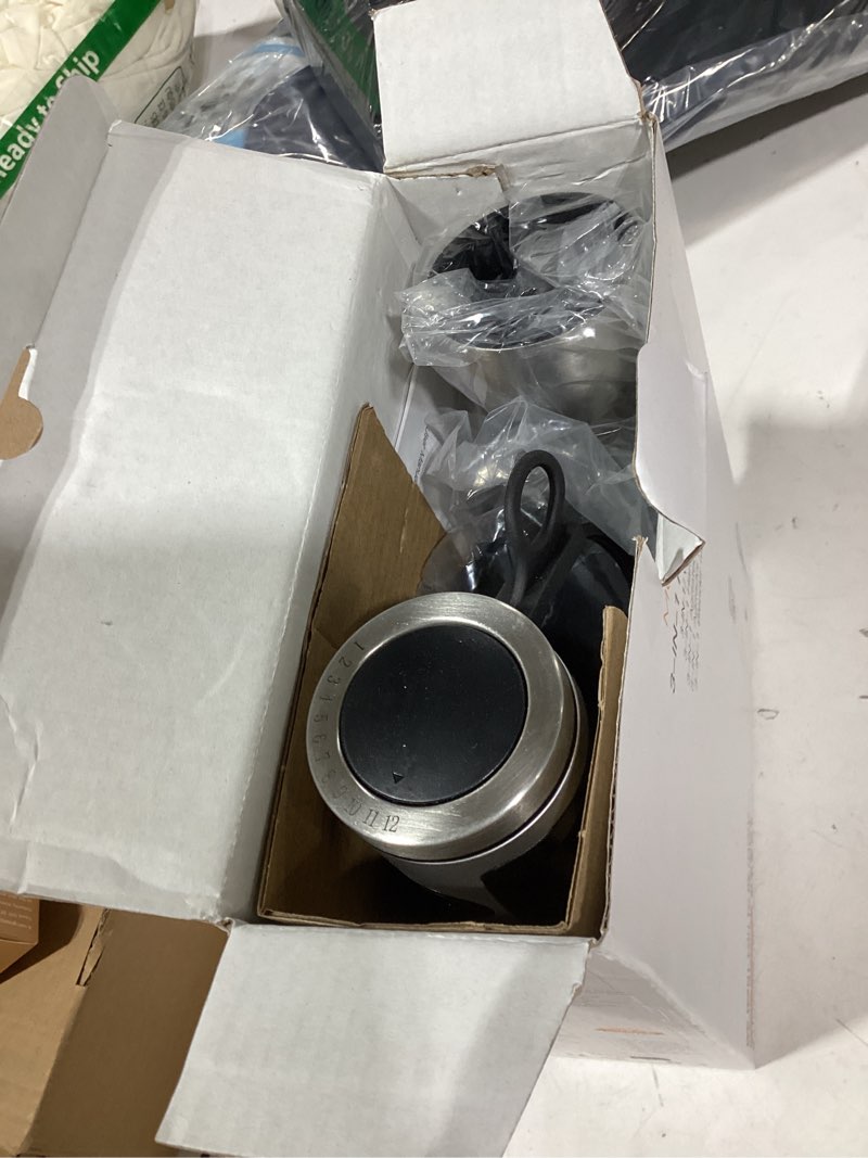 Condition photo showing As Is for megawise stainless steel titanium reinforced 3-in-1 immersion hand blender, powerful with 80% sharper blades, 12-speed corded blender, including whisk and milk frother (3-in 1 black)