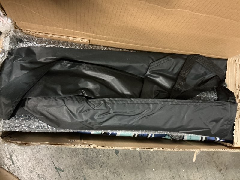 Condition photo showing New/Like New for 2 Person Outdoor Hammock with Stand, Cotton Rope Hammock with Polyester Pad, Adjustable Steel Frame, Portable with Carrying Bag – for Patio, Backyard, Garden, Beach, Blue