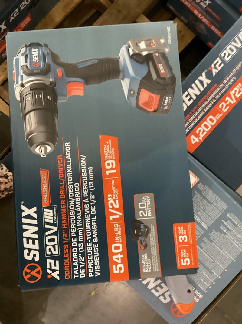 Condition photo showing New/Like New for 20v max brushless lithium-ion 1/2 in. cordless hammer drill kit (2 ah)