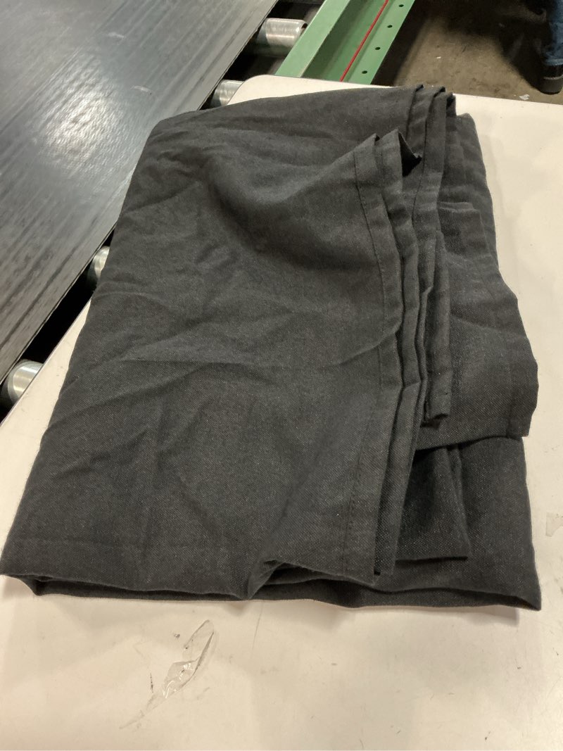 Condition photo showing Good Condition for mainstays yale fabric tablecloth, black, 60"w x 84"l rectangle