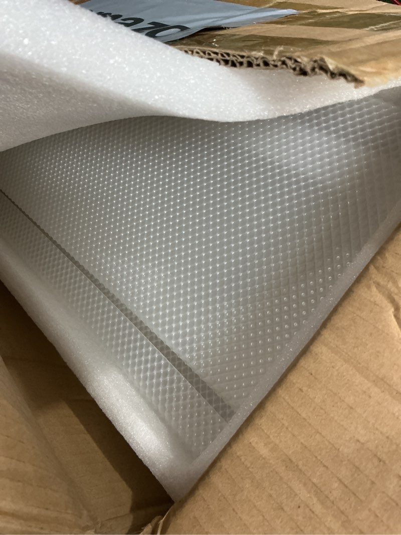 Condition photo showing New/Like New for 4 Pcs 48 Inch Fluorescent Light Fixture Covers Replacement Wrap Around Light Cover 4ft Two Bulb Replacement Lens Transparent Square Lenses for 4ft LED Ceiling, Home Kitchen Room