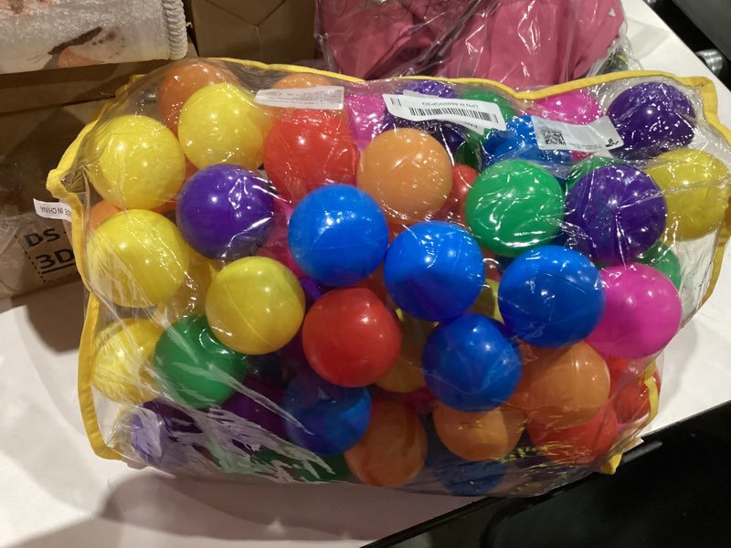 Condition photo showing New/Like New for Ball Pit Balls Phthalate Free BPA Free Crush Proof Plastic - 7 Bright Colors in Reusable Play Toys for Kids with Storage Bag 100 balls, 7 colors