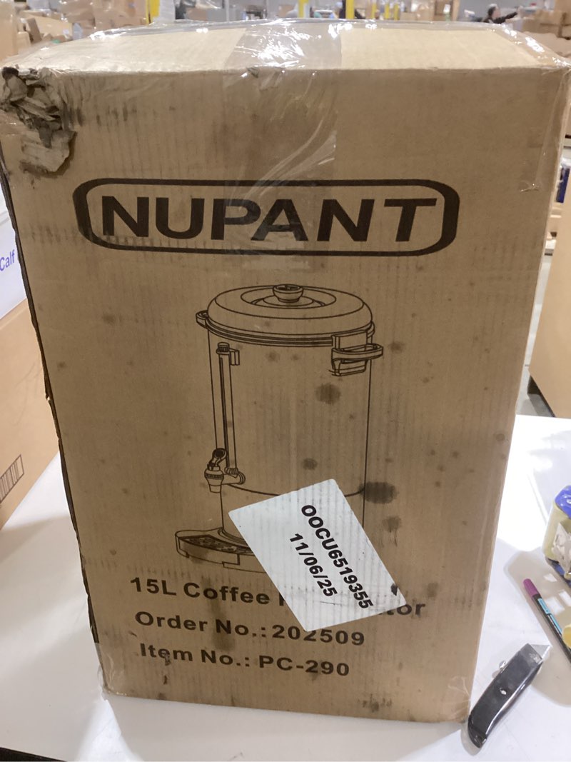 Condition photo showing Good Condition for Commercial Coffee Urn 100 Cup/15L Coffee Dispenser with Upgraded Percolator, 304 Stainless Steel Hot