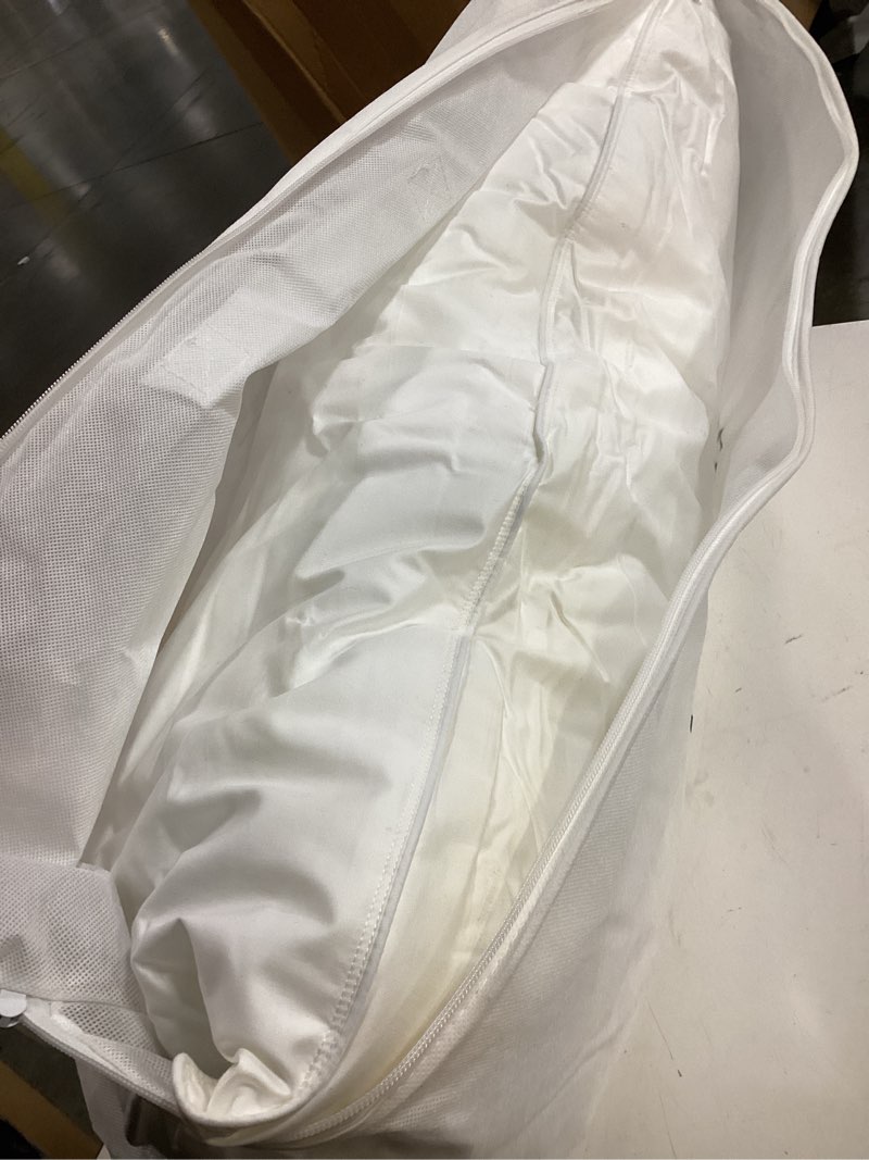 Condition photo showing As Is for premium down alternative pillow, king, soft/medium