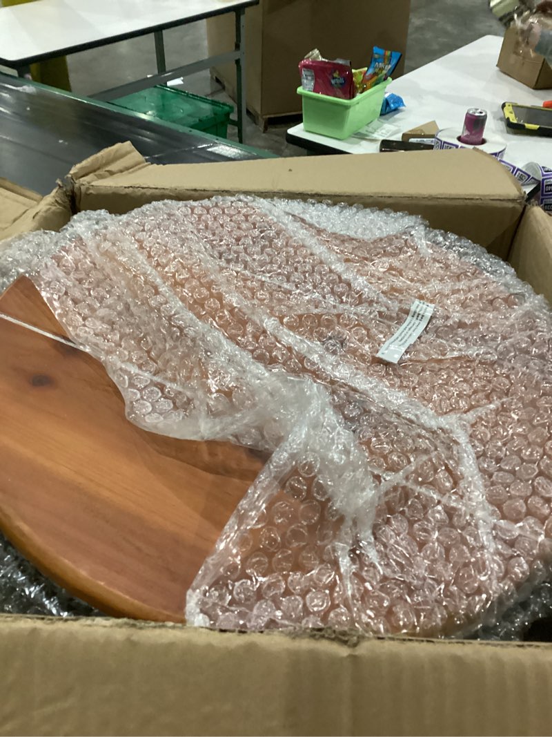 Condition photo showing Good Condition for Glitzhome Rustic End Table Set of 2, Farmhouse Galvanized Metal Barrel Ottoman Storage Stool with Round Wood Lid for Living Room Furniture, Grey