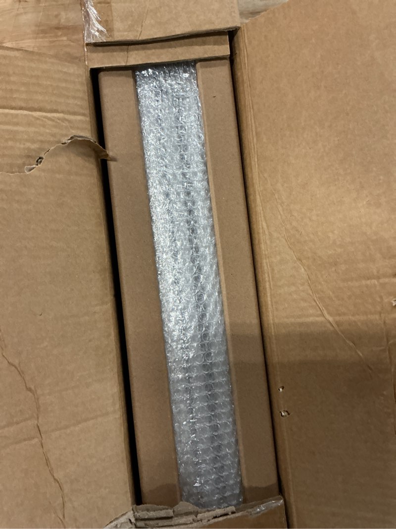 Condition photo showing New/Like New for 30x84 Inch White Sliding Barn Door Slab with 5.5ft Hardware Kit Included, 5-Panel, MDF Wood Panel Covered with Water-Proof Scratch-Proof PVC Surface, Simple DIY Assembly 30"x84" Door with Hardware