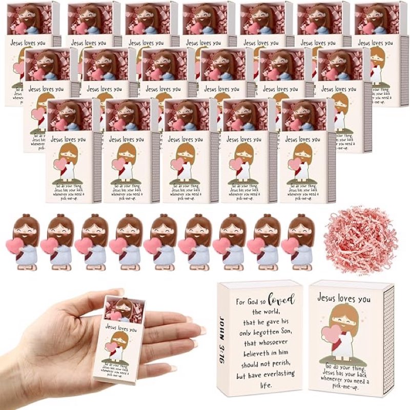 wettarn 30 sets jesus loves you gifts christian stress balls with support boxes bulk religious party