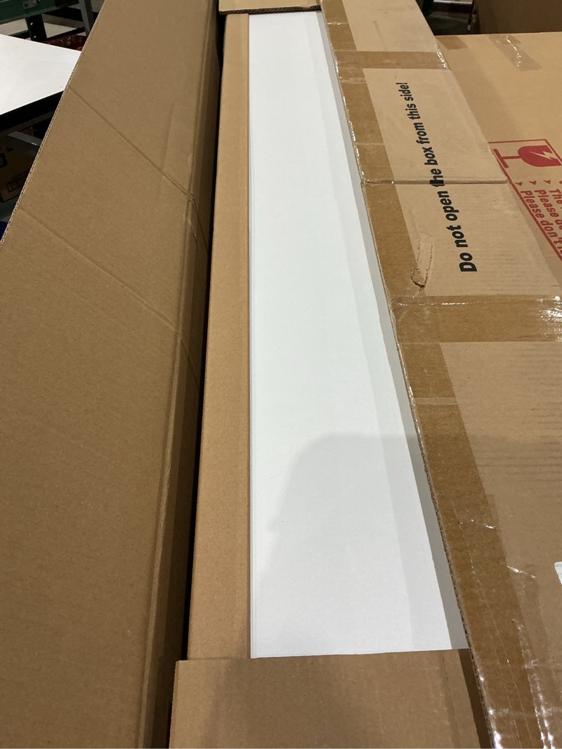 Condition photo showing Good Condition for veken 55 inch large electric standing desk,sit to stand up, heights adjustable, work home office computer table for study, walking pad, writing, and games, wooden desktop desks, white 55 inch white