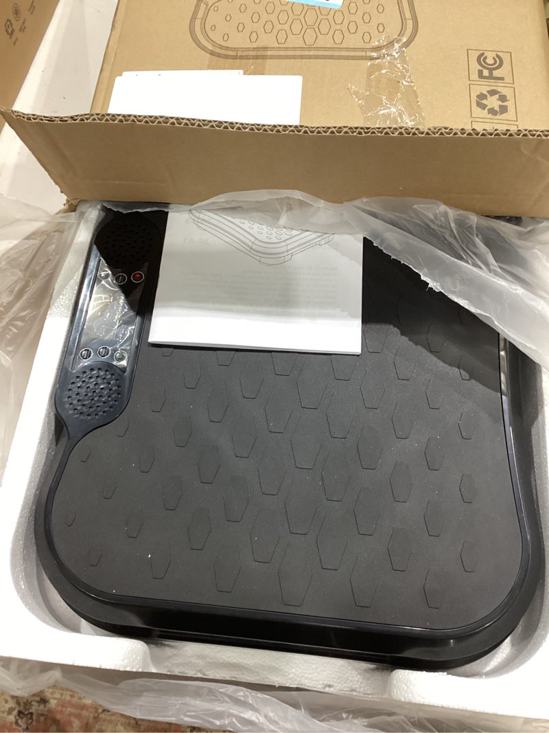 Condition photo showing Good Condition for vibration plate exercise machine, vibrating platform for lymphatic drainage weight loss, 250 speeds full body workout vibrated plates fitness platform for home women men black