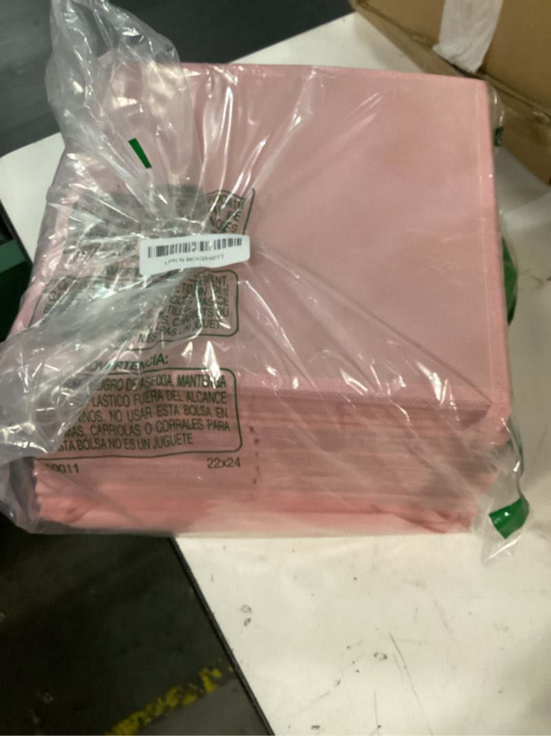 Condition photo showing Good Condition for criusia storage cubes - 11 inch heavy duty fabric storage bins for shelves closet, cube organizer - 8 pack collapsible cube storage bins baskets for organizing clothes blankets toys (pink) medium -11 inches peach pink