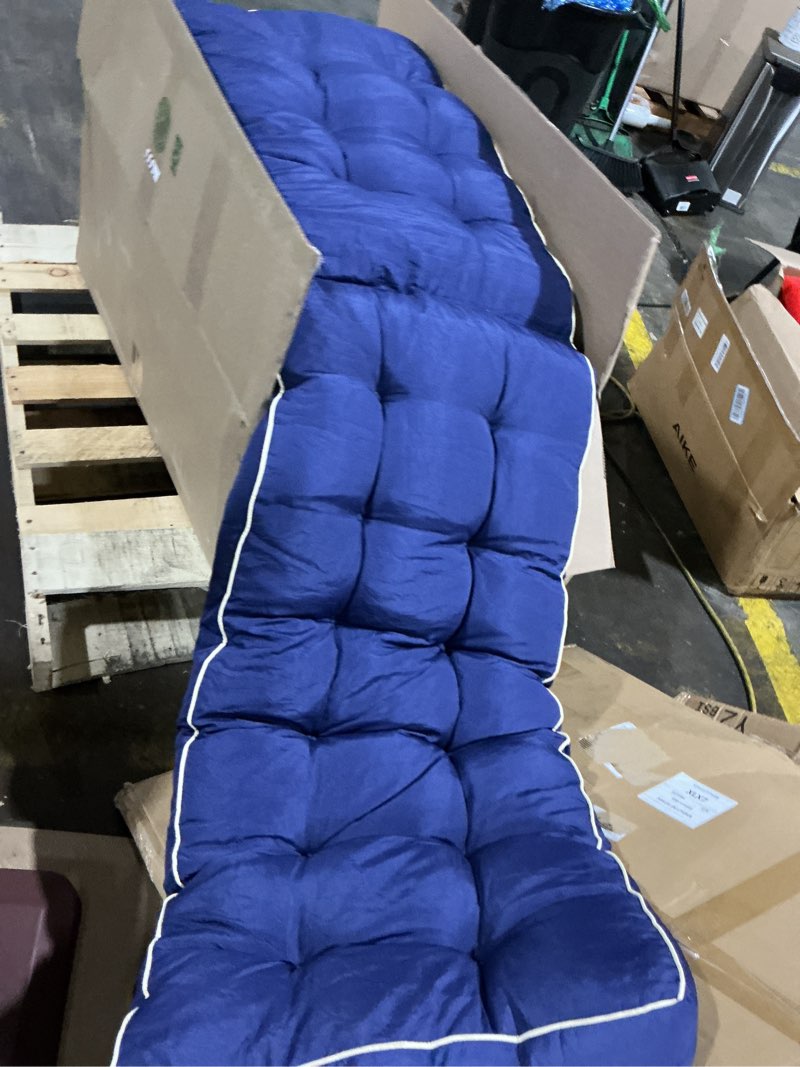 Condition photo showing As Is for 2 pack 72x21 inch folding chaise lounge cushion quick dry - outdoor sun lounger seat pad with shredded foam