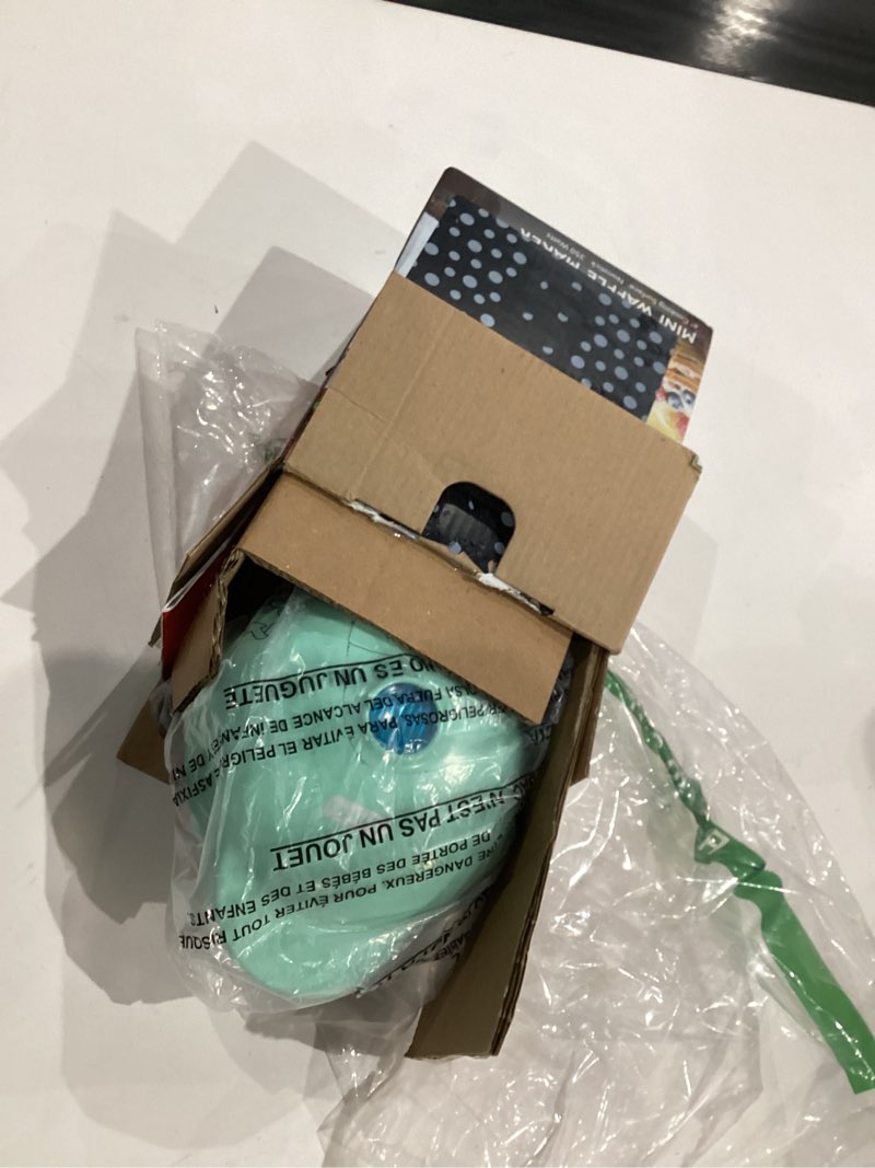 Condition photo showing Good Condition for dash mini waffle maker- compact electric iron for creative homemade treats - nonstick surface - easy-to-clean - perfect for kids & families - aqua aqua 4" mini