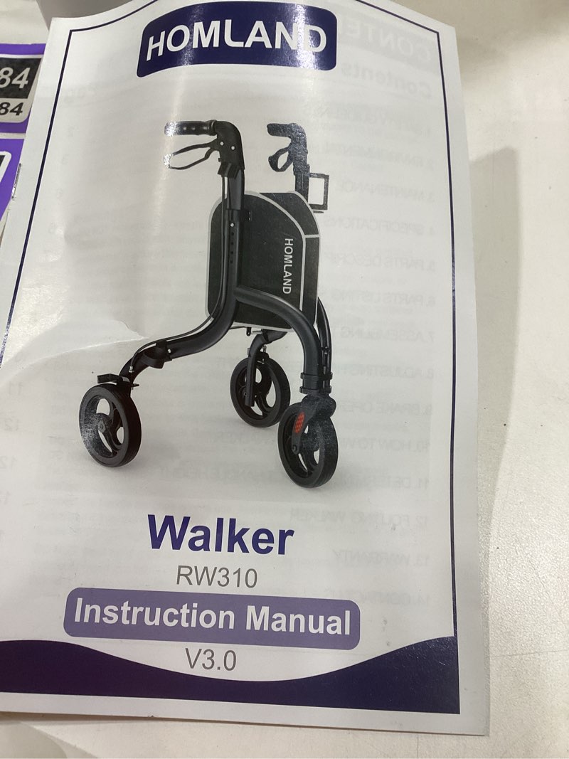 3 wheel walkers for seniors, fsa/hsa eligible foldable wheeled rollator with cane hold and cup hold, lightweight three wheel rolling walker height adjustable for red