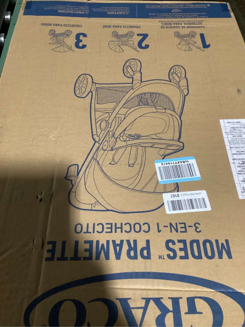 Condition photo showing New/Like New for graco redmond modes pramette stroller, 3-in-1 convertible: car seat carrier, infant pramette to toddler stroller with reversible seat and one-hand fold