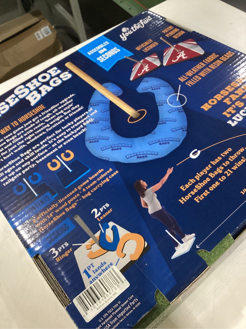 Condition photo showing Good Condition for YouTheFan NHL Boston Bruins Horseshoe Bags Game