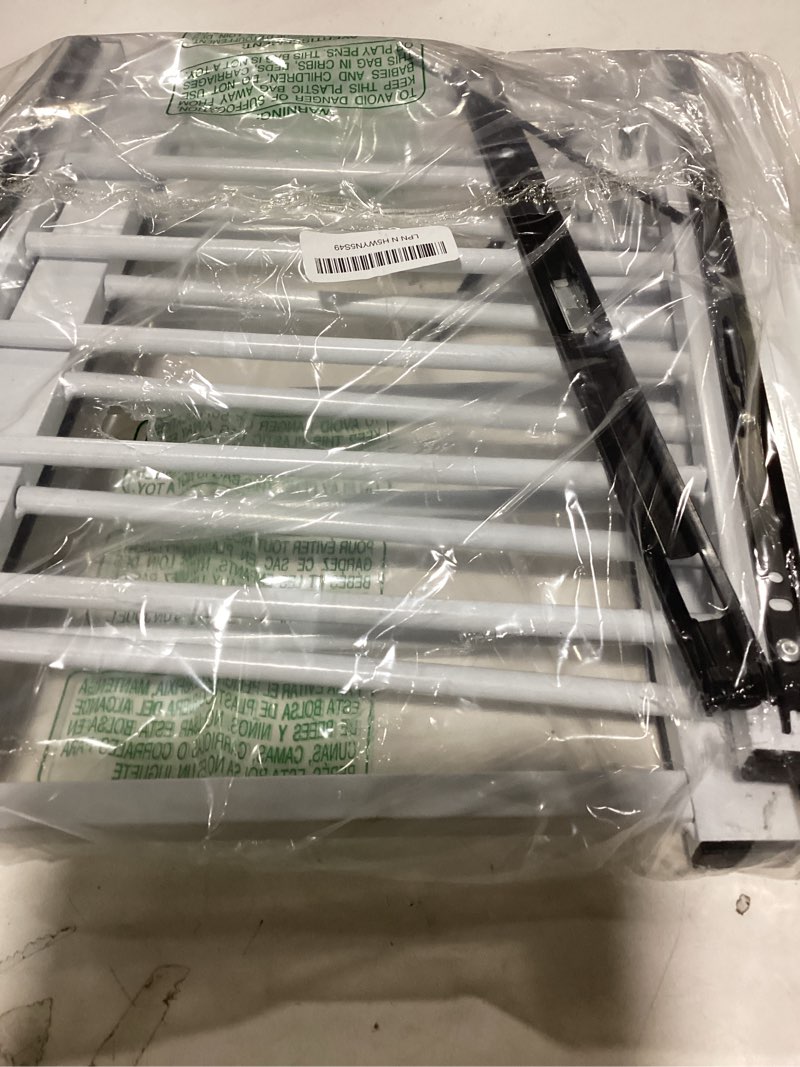 White Metal Dog Gate for Small Dogs - 13.3" Short Freestanding Puppy Gate with Retractable Sliding R