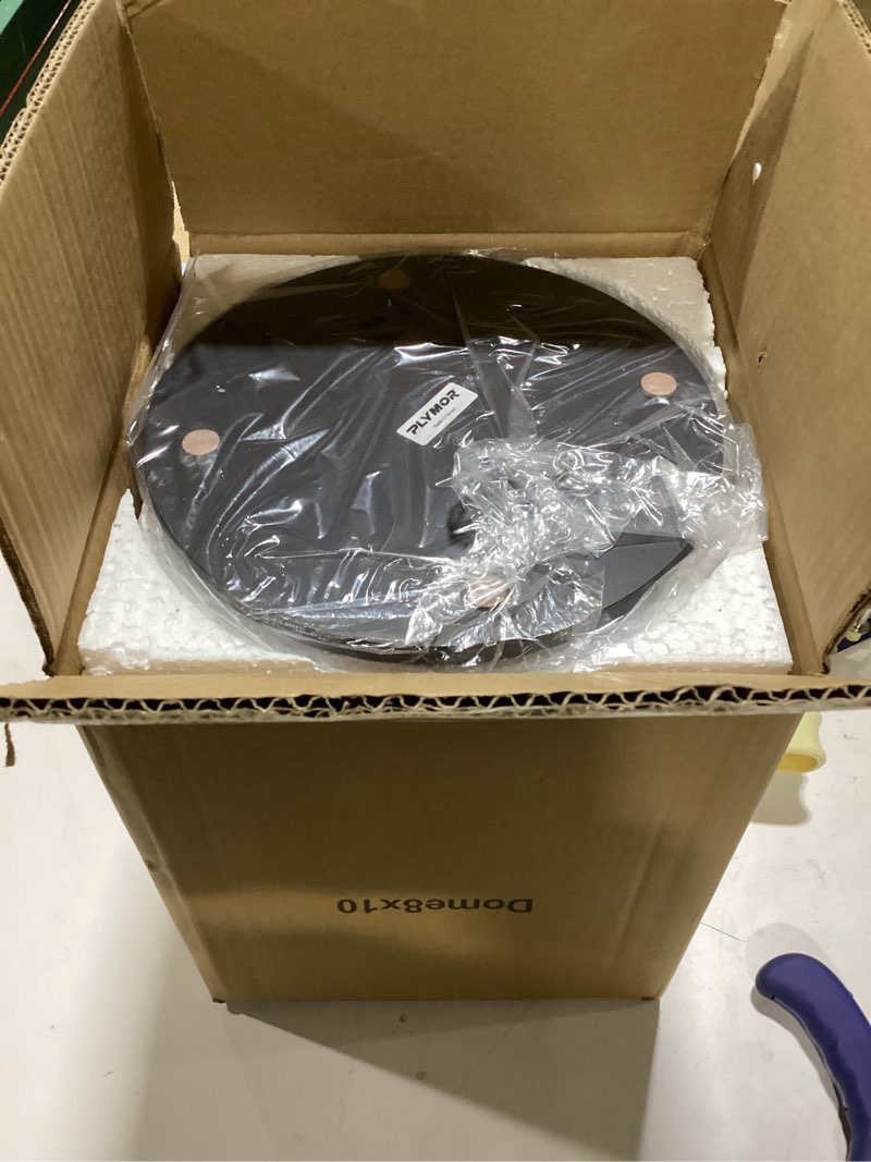 Condition photo showing As Is for Plymor 8" x 10.25" Glass Display Dome Cloche (Black MDF Wood Base) Black Wood Base