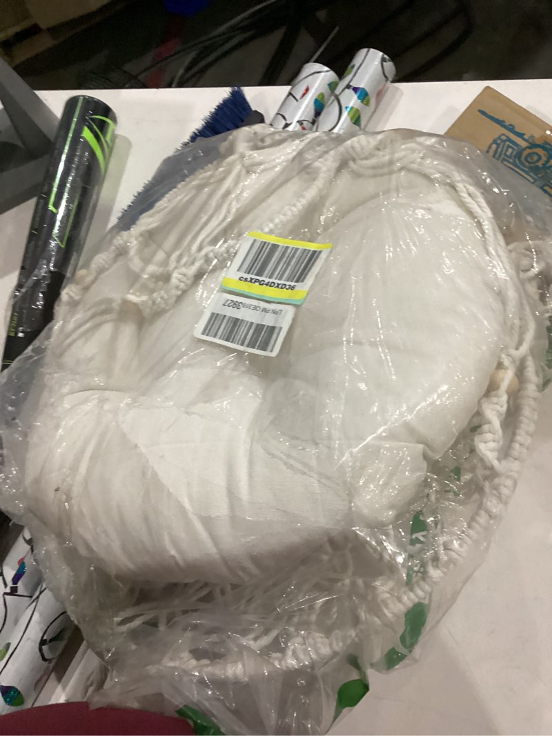 Condition photo showing Good Condition for handwoven cat hammock - soft, light beige-friendly 