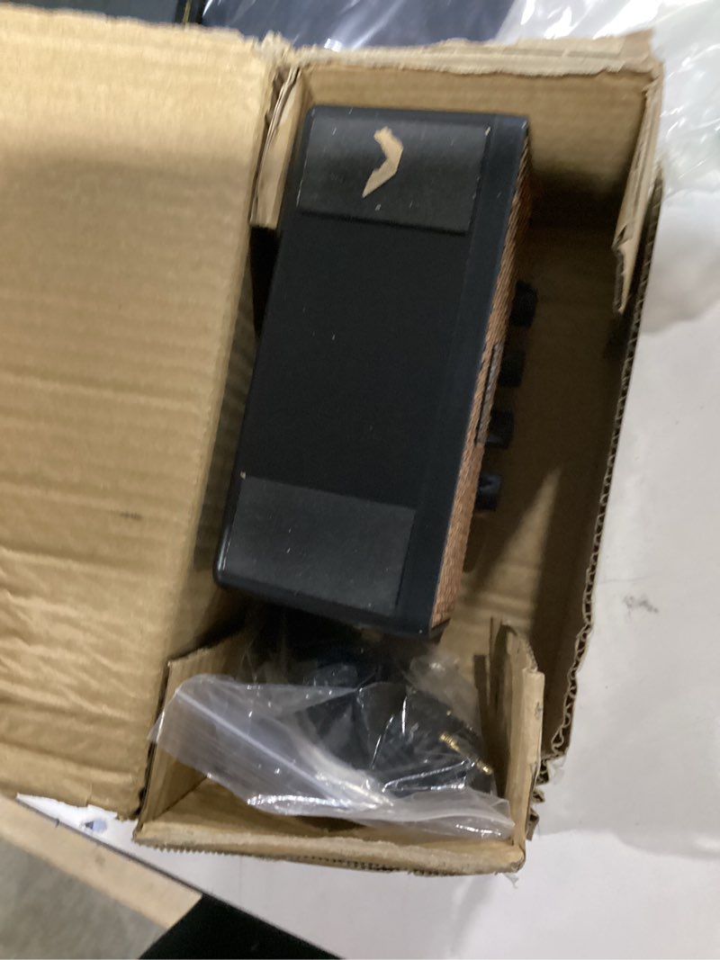 Condition photo showing As Is for fba-10 guitar amp, 10w mini electric guitar amplifier with clean/drive channel, 6h working, usb-c rechargeable, 3.5mm headphone/aux jack, wireless portable amp for indoor practice, traveling black
