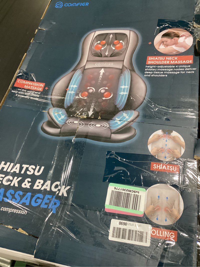 Condition photo showing Good Condition for comfier shiatsu neck and back massager with heat,back massager for pain relief deep tissue, rolling 