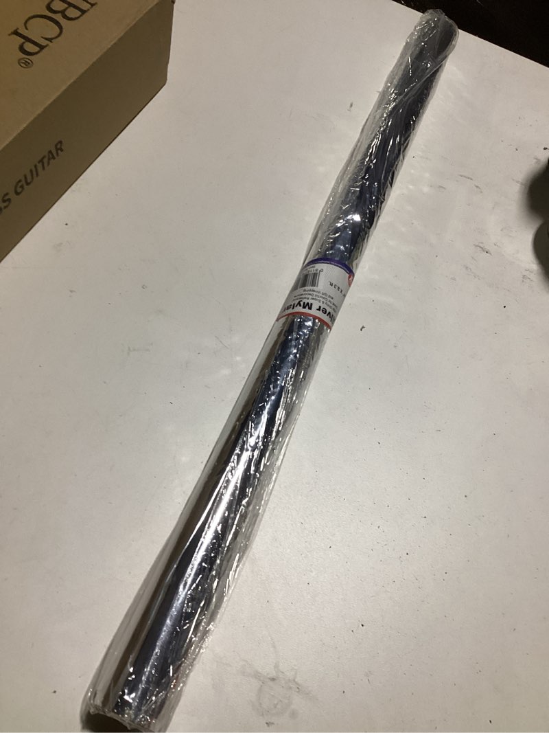 Condition photo showing As Is for Hygloss Products Mylar Gift Wrap Roll - Great for Gift Bags, Baskets – 24 Inch x 8.3 Feet, Silver (61205)