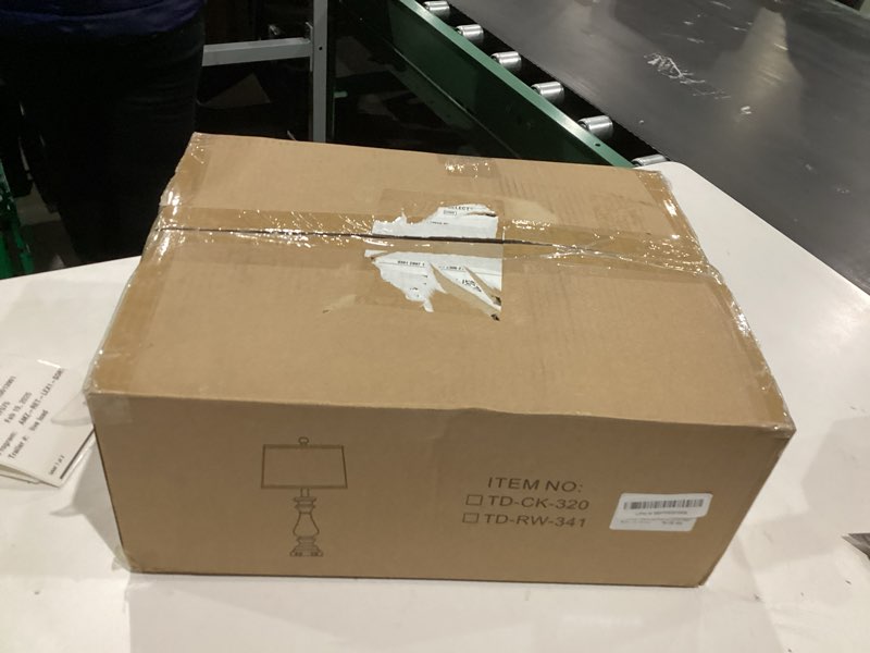 Condition photo showing As Is for 29" Tall Table Lamp for Living Room Set of 2,Farmhouse Vintage Bedside Nightstand Lamps with USB C+A Ports & AC Outlet,3-Way Dimmable Touch Control Retro Black Lamp for Bedroom,Color 5