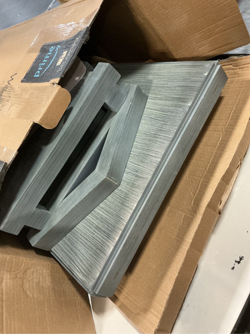 Condition photo showing As Is for Willow Tree Crèche for The Classic Nativity, Four-Part Assembly Wood Backdrop Shelters Holy Family, Build a Holiday Tradition with Nativity Collection, Hand-Painted Accessory