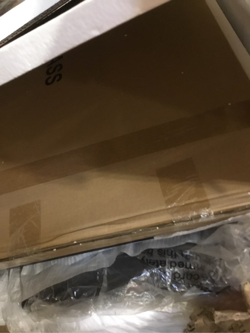 Condition photo showing As Is for DWVO 46'' Vanity Desk with 11 Drawers, Makeup Vanity Set with Large Mirror and 12 LED Lights, Vanity Table with Charging Station & Storage Chair, 3-Color Light Modes