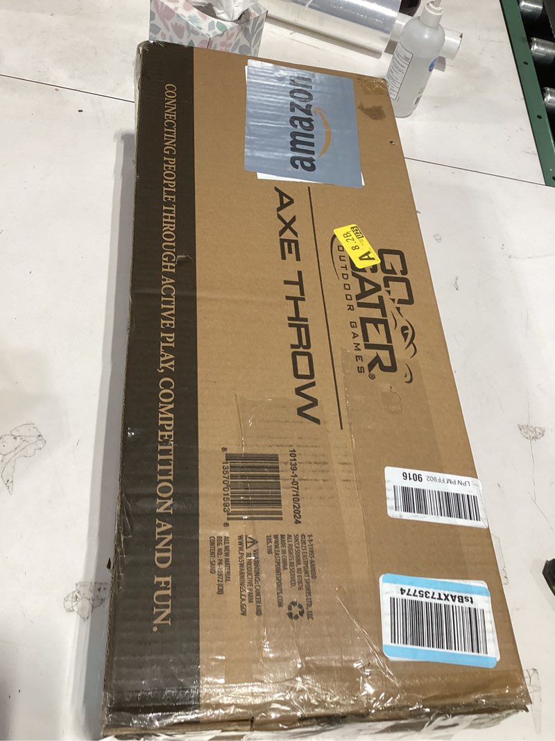 Condition photo showing As Is for throwing axe for axe throwing game for backyard, throwing axe set with throwing star for outdoor games, durable and fun for all ages 4 throwing axes