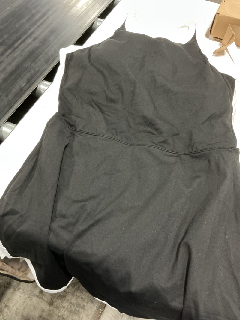 Condition photo showing Good Condition for fisoew womens tennis mini dress with built-in shorts & bra golf dress | open back, sleeveless, gym, workout, tank dresses black x-large