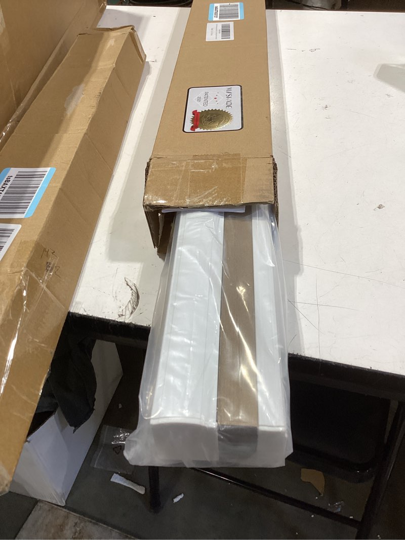 Condition photo showing Good Condition for myshade cordless blackout cellular shades for windows, honeycomb window shades with thermal insulation, child & pet safe room darkening shade, easy install, 26.5" w x 50" h, light brown light brown 26.5"w x 50"h