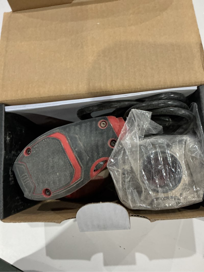 Condition photo showing As Is for skil 120 volts 2.8-amp variable random orbital corded sander with dust management