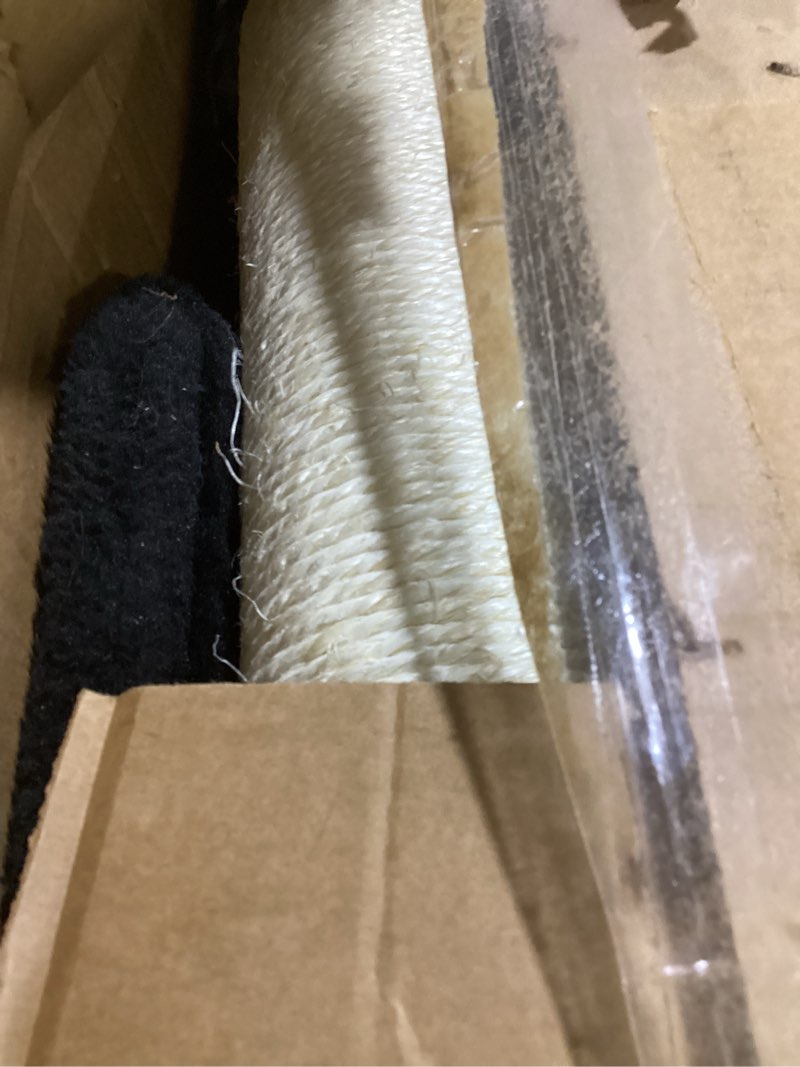 Condition photo showing As Is for cat wall shelves, stable & safe 6 in 1 cat furniture set black, for cats to climb, hide, lounge, and scratch