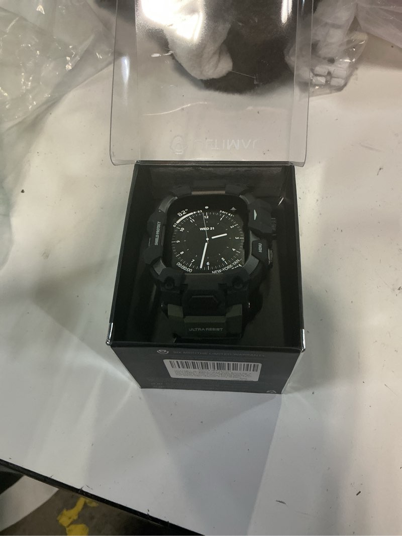 Condition photo showing New/Like New for ultimal rugged case with band for apple watch 49mm,compatible with apple watch ultra 3/2/1, military grade shockproof bumper cover for iwatch tactical band men (army green, 49mm) army green 49mm
