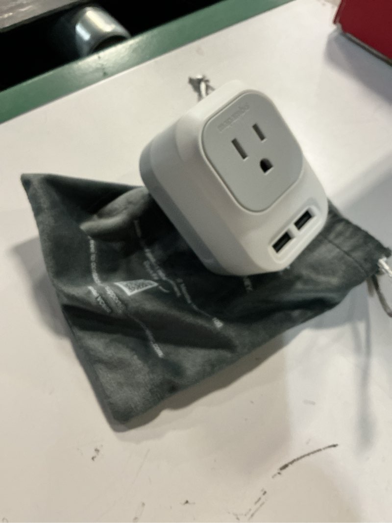 Condition photo showing Good Condition for voltage converter us to europe with 2 usb a & 2 usb c ports fast charging, 220v to 110v converter for european travel power converter adapter combo for germany france italy spain (white)