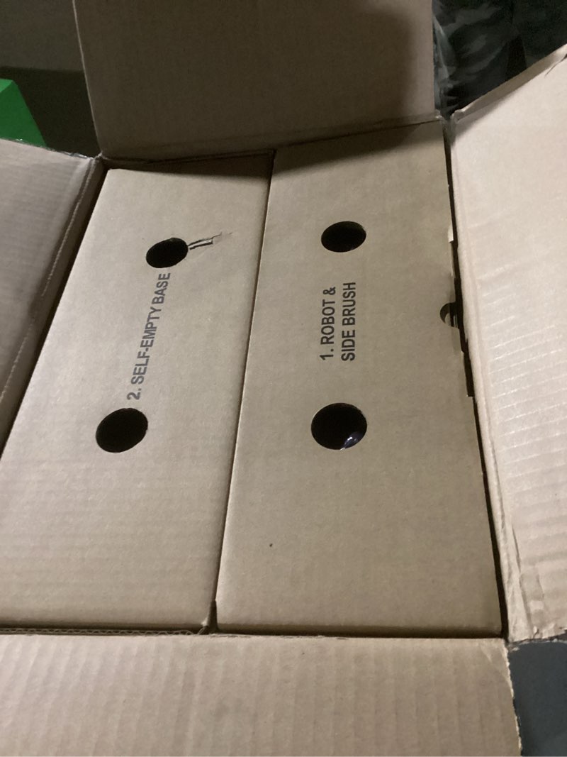 Condition photo showing New/Like New for Shark AI Ultra Voice Control Robot Vacuum with Matrix Clean Navigation, Home Mapping, 60-Day Capacity, XL Self-Empty Base for Homes with Pets, Carpet & Hard Floors, Cool Grey Matrix Clean Auto Empty (60 Days)